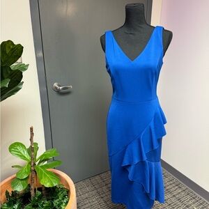 Elegant Blue Sleeveless Dress